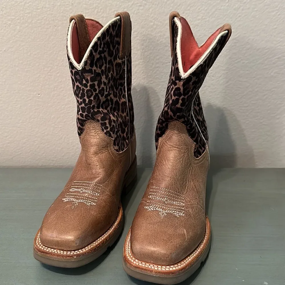 Girls‎ Roper Wester Boots leopard Size 9 - EUC